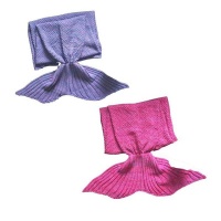 Mermaid Blanket Large Set of 2 Pink & Purple Photo