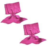 Mermaid Blanket Large Set of 2 Pink Photo