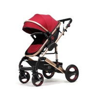 Belecoo Baby Stroller 2" 1 Child Pram - Red Photo