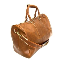 FCG Faux Leather Duffel Bag - Brown Photo