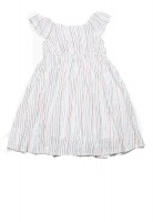 Kids Girls Candy Stripe Dress- Multi Photo