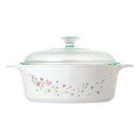 CORNINGWARE DANCING FLORAL 3.25L Round Covered Casserole Photo
