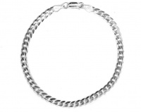 SilverBird 925 Silver 22cm flat curb bracelet ABSB002 Photo