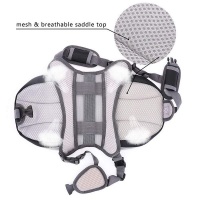 Reflective Adjustable Pet Saddle Bag Harness Backpack - Black Photo