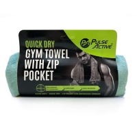 Fitness Gym Towel with Pocket - Teal Photo