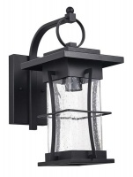 Square Black Die Cast Aluminium Lantern with Speckled Glass Lantern Photo