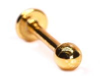 Androgyny Steel gold plated ball lip piercing SSVBJ6152 Photo