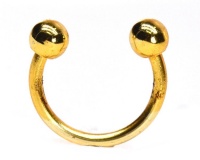 Androgyny Steel gold plated curved ball facial piercing SSVBJ6154C Photo