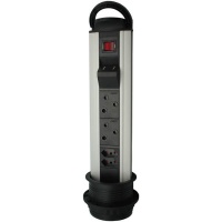 Multi-Plug Pull-Up Tower 2x2 2x3 & 2 USB Ports Photo