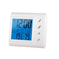 Portable Digital LCD Thermometer & Hygrometer with Clock & Humidity Photo