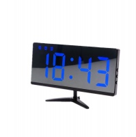 Multifunction Table Desktop Digital LED Mirror Alarm Clock-Blue Light Photo