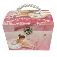 Musical Ballerina Large Jewellery Box Pearl Style Handle Photo