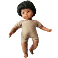 Les Dolls: Soft-Body African Baby Doll with Hair Photo