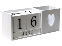 Calendar Pen Holder White and Black Photo