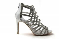 LaMara Abby Crystal Embellished Sandals Silver Photo