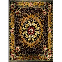 Carpet City Dark brown and caramel Persian printed design rug 160 x 230cm Photo