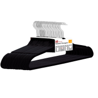 Edgo Knight 50 x Black Non-Slip Velvet Space Saver Multipurpose Hanger Edgo Knight 50 x Black Non-Slip Velvet Space Saver Multipurpose Hanger Photo