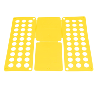 Clothes Folder Organizer Plastic Quick Shirt Folding Board- Yellow Photo