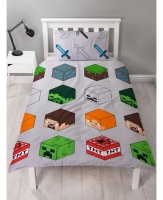 Minecraft Pixels Duvet Cover And Pillowcase Set Photo