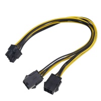 Baobab Dual 6 Pin Female To 8 Pin Male PCIE VGA Power Cable Photo