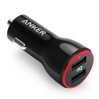 Anker PowerDrive 2 24W Dual USB Car Charger Black Photo
