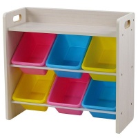 Greenbean Pastel Shelf Storage Organizer - 6 Bins Photo