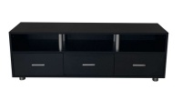 Softy Home TV unit with 3 drawers Black Photo