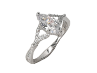 Ladies Marquise Side Stone Split - Sterling Silver Photo