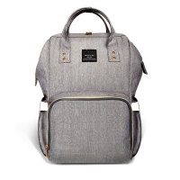 Multi-Function Backpack Mommy And Baby Travelling Nappy Bag - Grey Photo