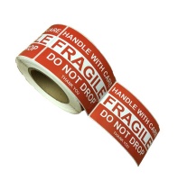 Fragile Labels permanent adhesive - 500 labels per roll Photo