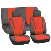 Car Seat Cover - 6 piece Black & Red Photo
