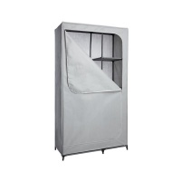 Spaceo Portable Wardrobe 4 Shelves - Grey Photo