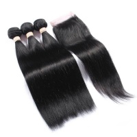 BLKT 20 inches x3 Bundles Peruvian Weaves and Closure Photo