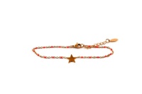 Glamzza gold pink star bracelet Photo