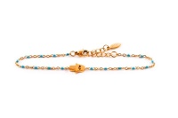 Glamzza blue gold hamsa bracelet Photo