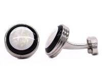 Androgyny Snooker Cufflinks in Black & White VC6565 Photo