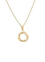 9ct/925 Gold Fusion Round Open Faceted Pendant on Chain. Photo