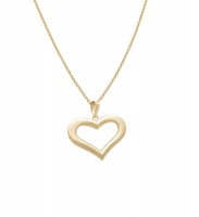 9ct/925 Gold Fusion Heart Pendant on Chain. Photo