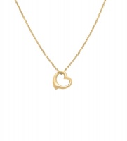 9ct/925 Gold Fusion Open Heart Slider on Chain. Photo
