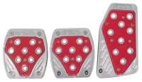 Pedal Pads Silver Red Photo