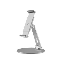 360 Rotating Aluminum Alloy Phone Tablet Stand Holder Mount Silver Photo