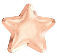 Twikle Twinkle -Paper Plate - Star Shaped - Rose Gold Photo