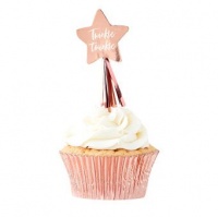 Twikle Twinkle - Cupcake Toppers - Rose Gold Photo