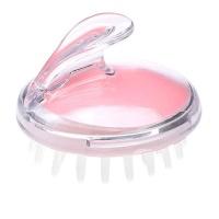 Silicone Scalp Shampoo Massage Brush - Pink Photo