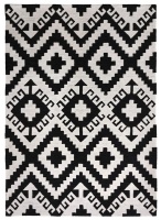 Afghan Pattern - Charcoal & Ivory Rug Photo
