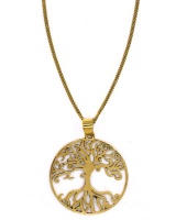 Harmoni Gold circle Tree of Life pendant IFP289B Photo