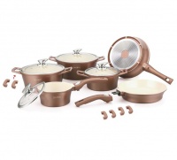Royalty Line 16 Piece Ceramic Coating Cookware Set - Copper Photo