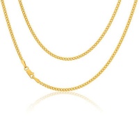 Gold filled long fine curb neck chain Photo