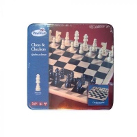 Chess & Checkers 2-in-1 Game in Tin Photo