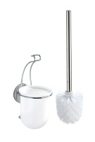 WENKO - Vacuum-LocÂ® Wall Toilet Brush Set Milazzo - No Drilling Required Photo